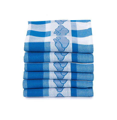 Theedoekenset - 6 stuks - Klompen Blauw