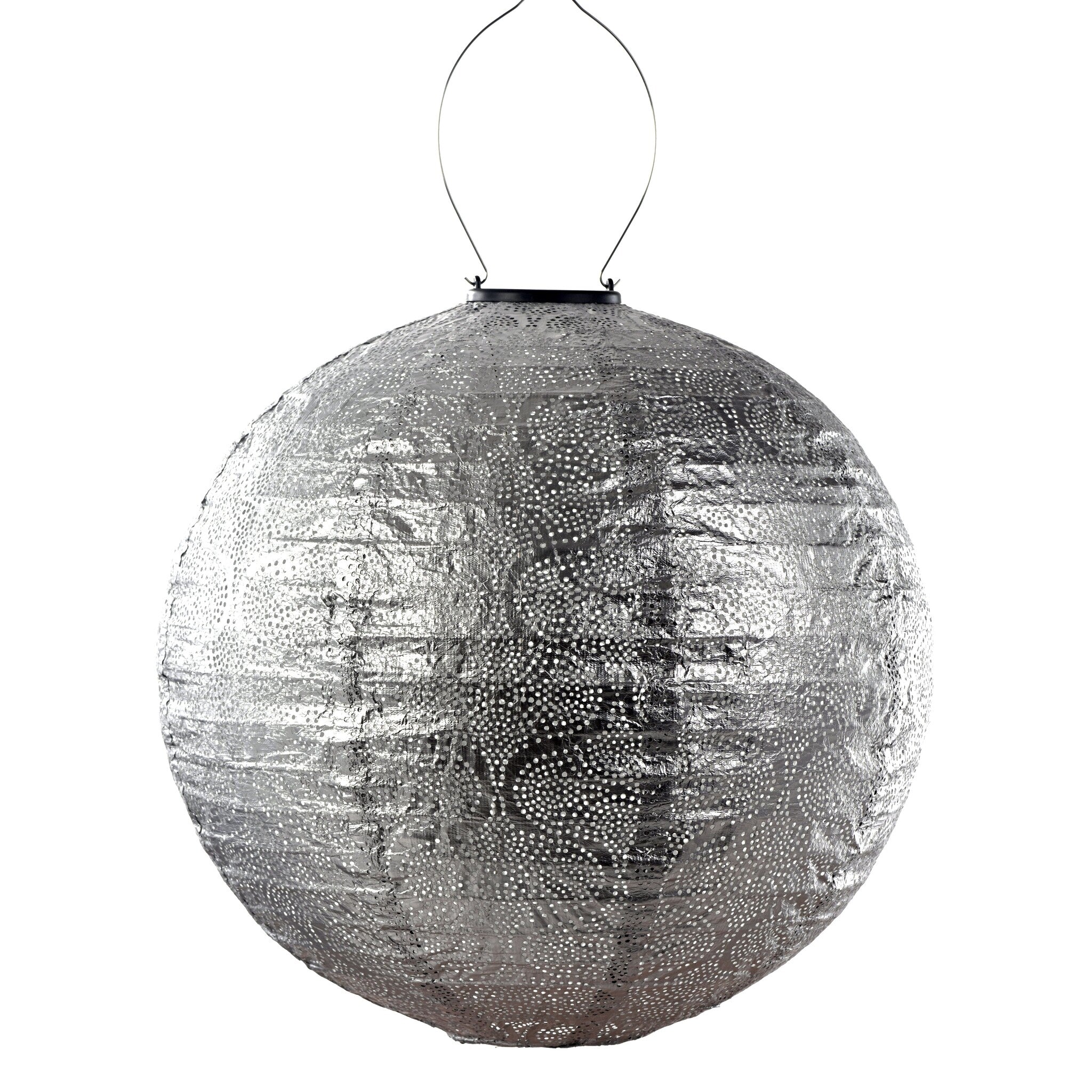 Solar Lampion Tigres Rond - 40 cm - Zilver