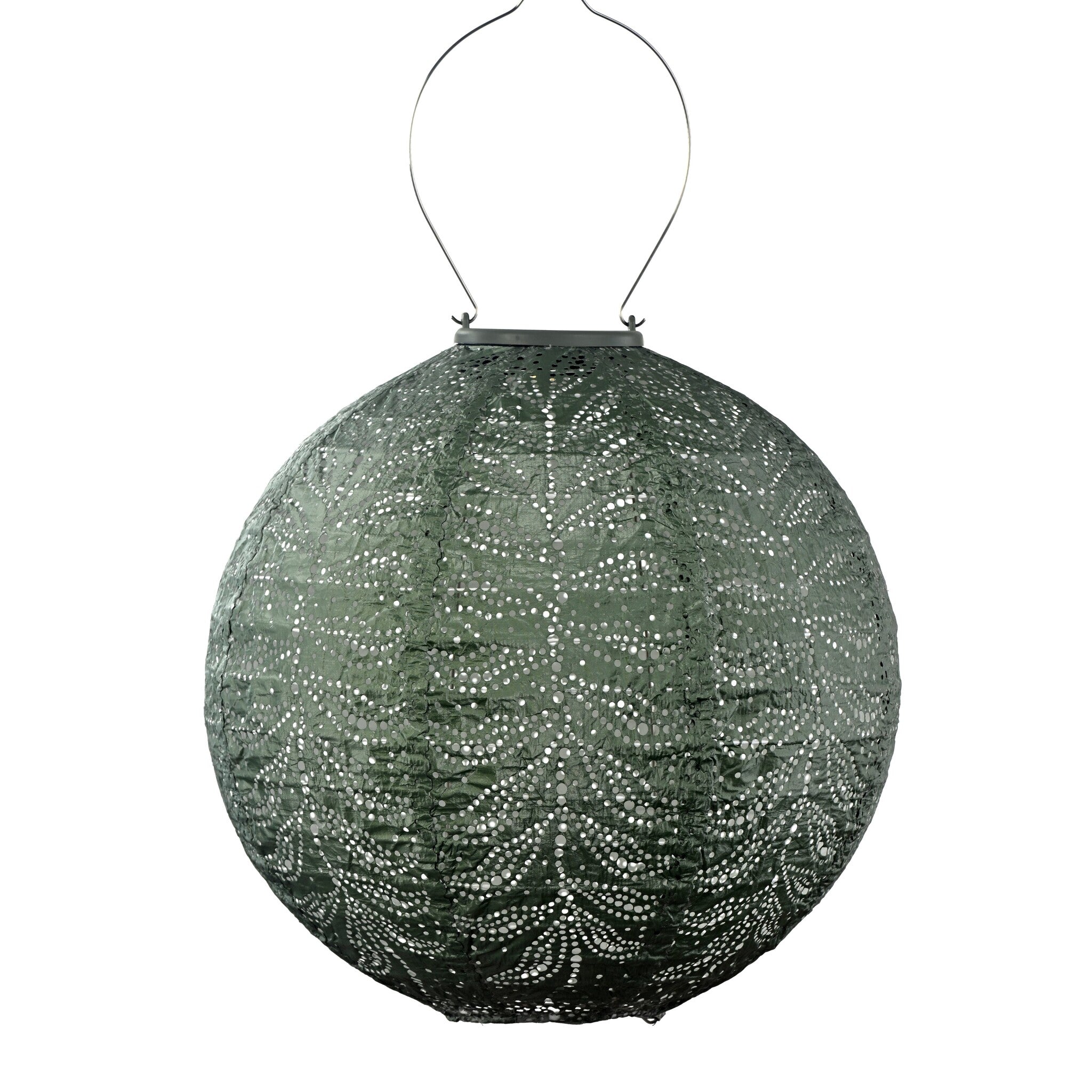 Solar Lampion Folia Rond - 30 cm - Sage Green