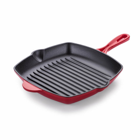 Gietijzeren Grillpan - Rood - 27cm