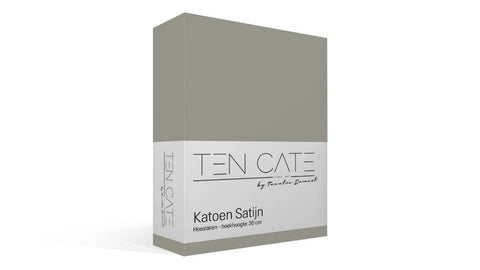 100% Katoen Satijnen Hoeslaken - Grijs