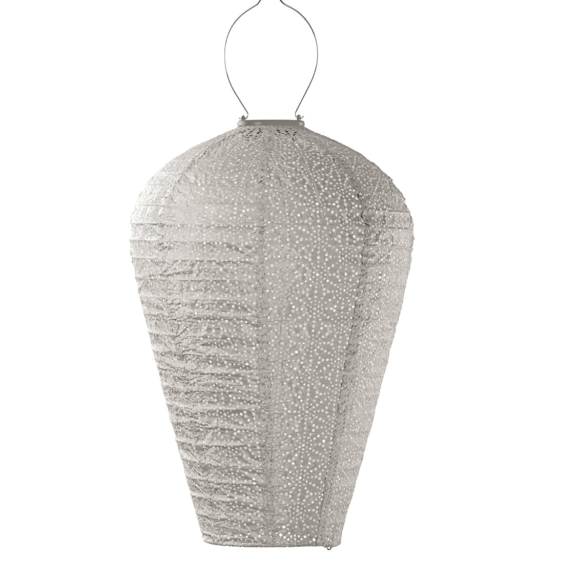 Solar Lampion Sashiko - Solar tuinverlichting - XL - Licht Taupe