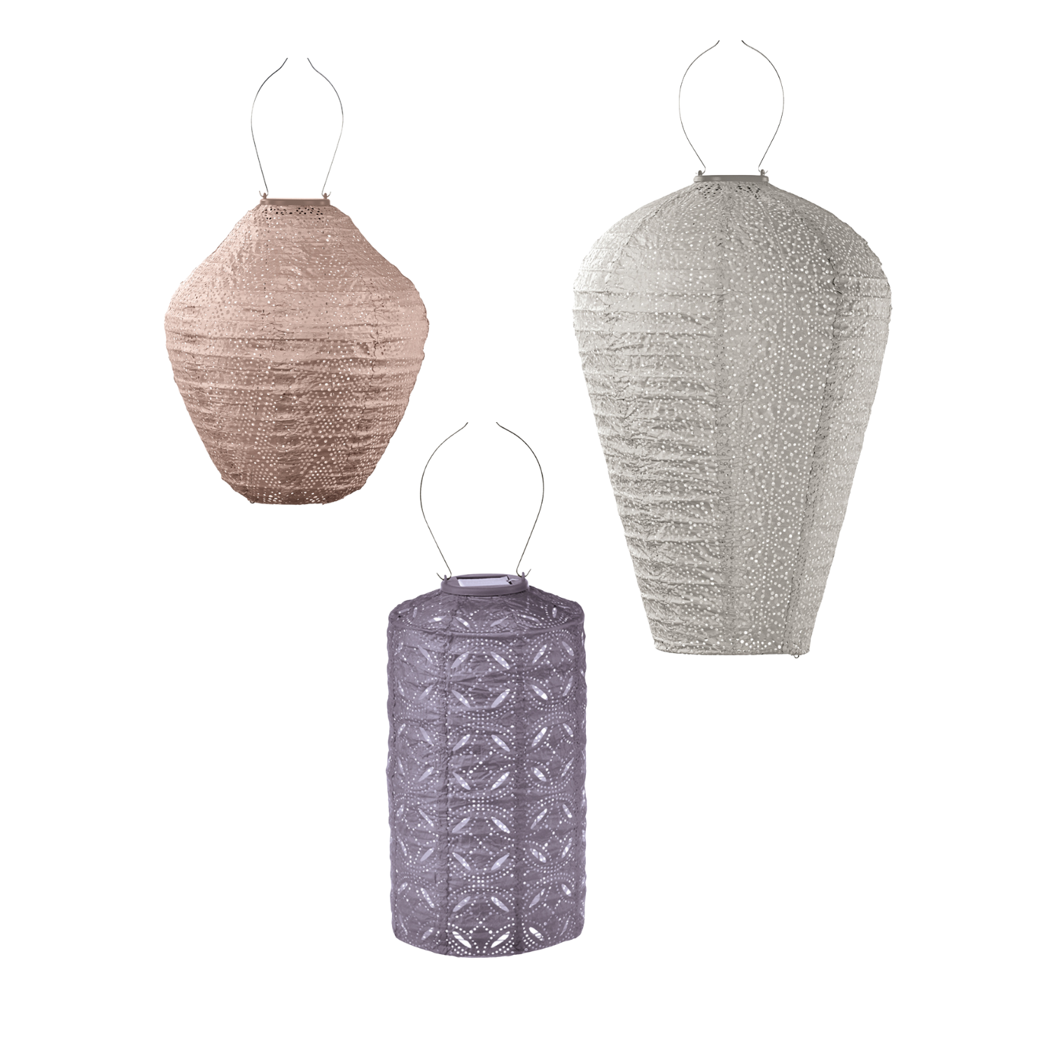 Lumiz Solar Buitenlampionnen Boedapest Set - 3 stuks