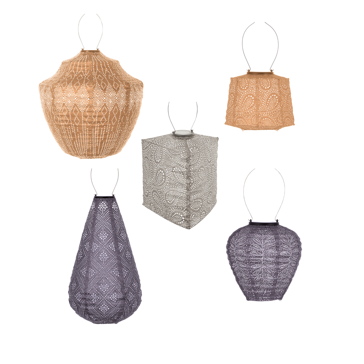 Lumiz Solar Buitenlampionnen Lissabon Set - 5 stuks