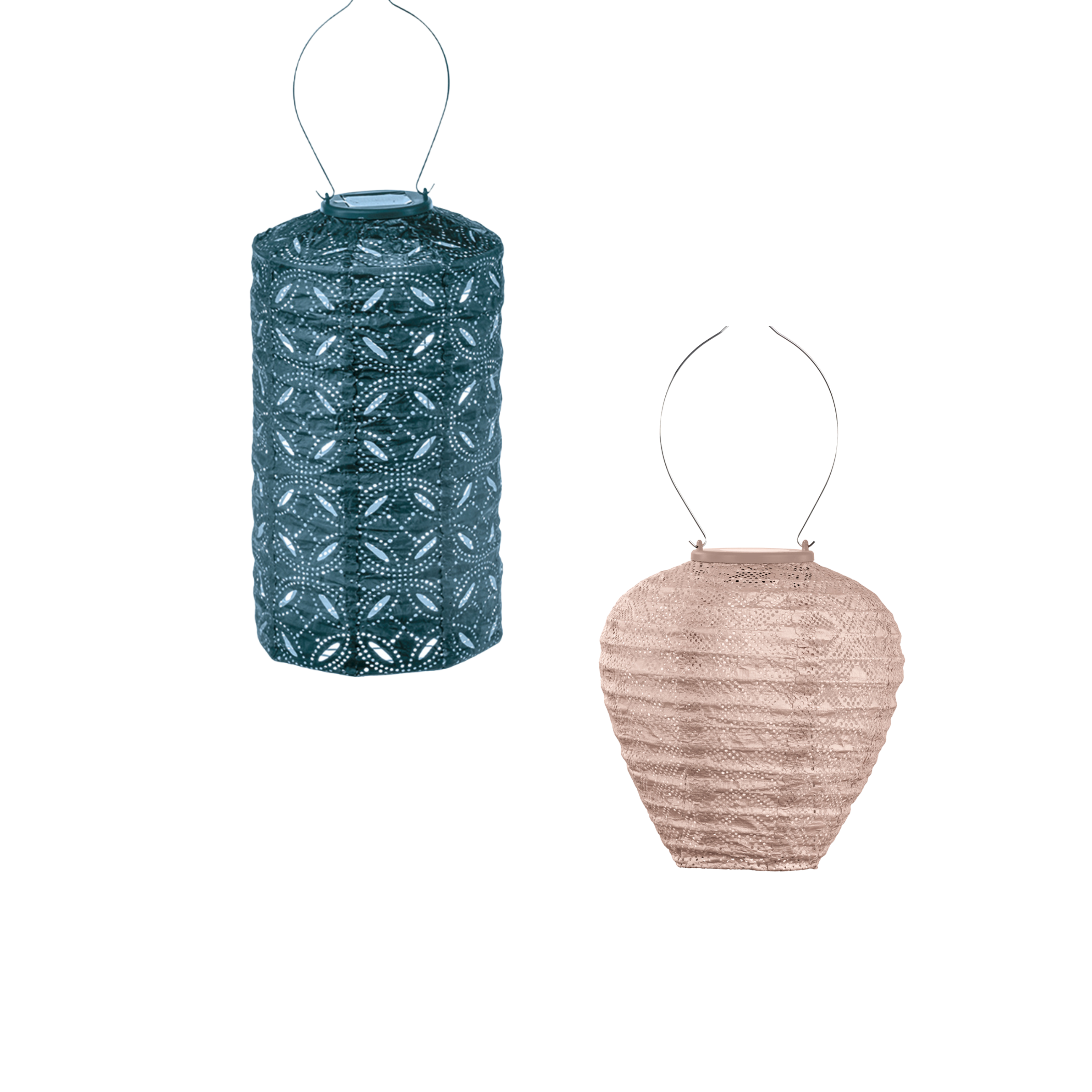 LUMIZ Solar Buitenlamp Pioenroos Set - 2 stuks