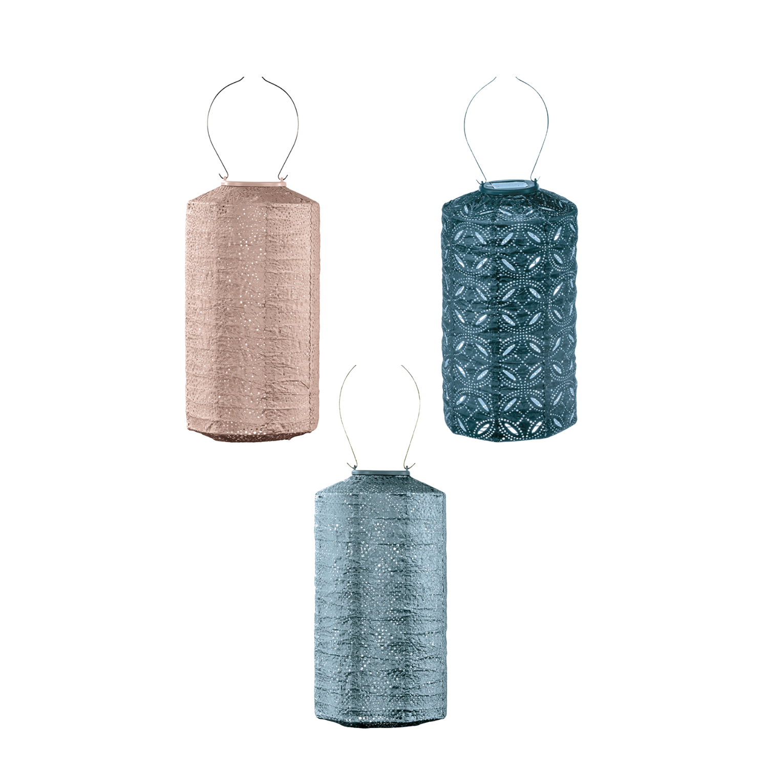 Lumiz Solar Buitenlampionnen Cylinder Set - 3 stuks