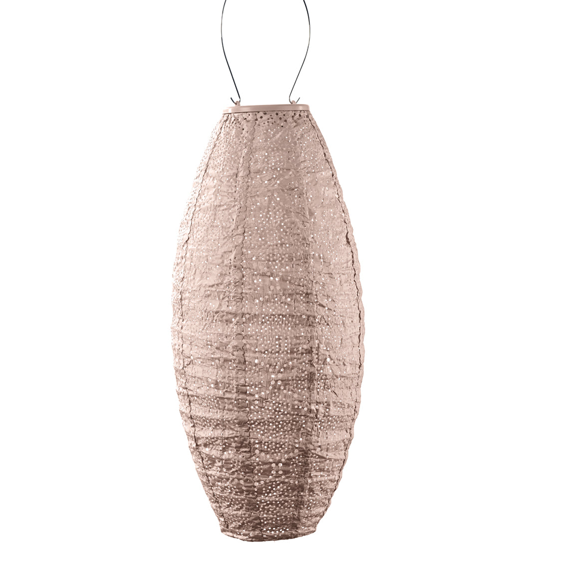 Solar Lampion Bazaar Long Oval - Solar tuinverlichting - 20 cm - Roze