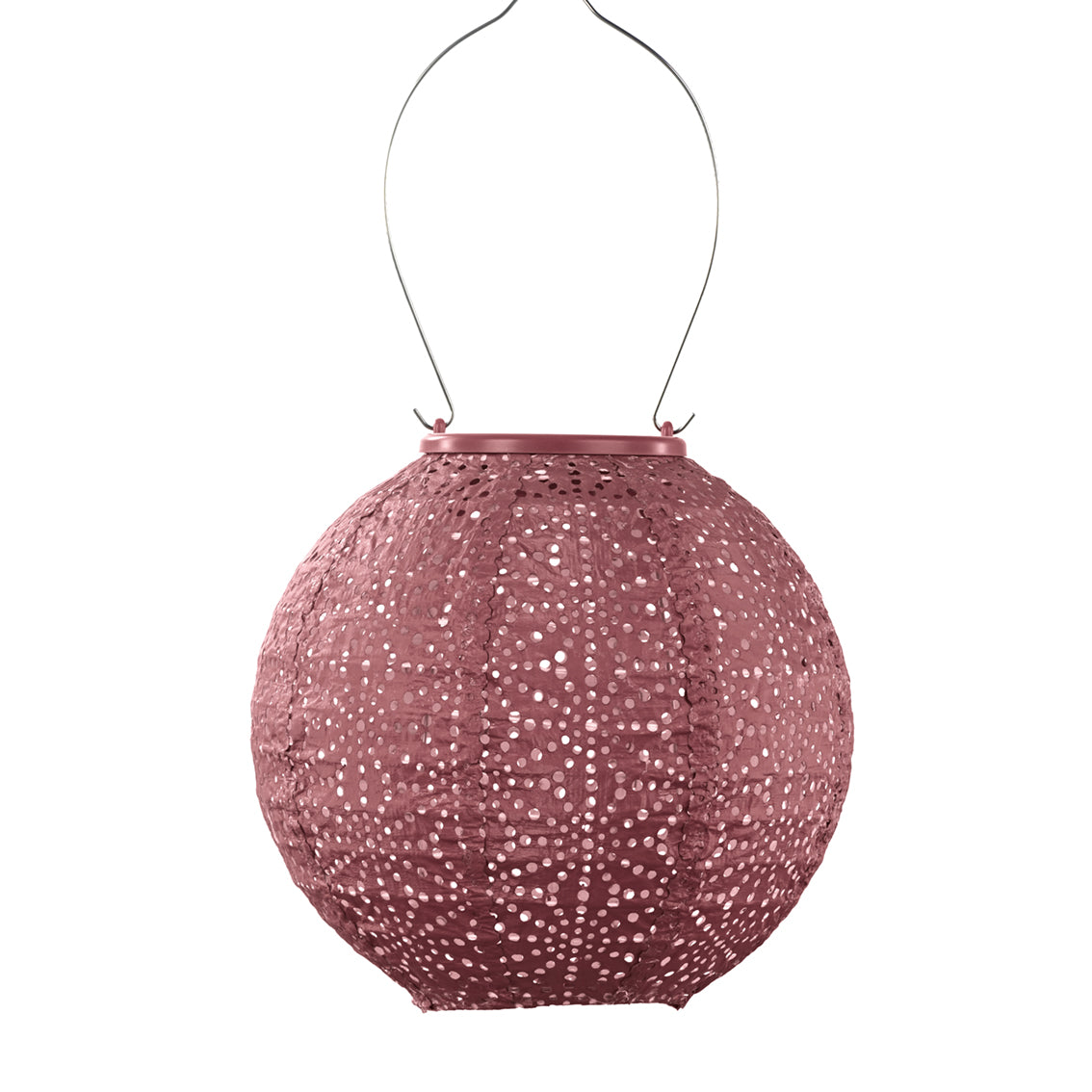 Solar Lampion Sashiko Rond - Solar tuinverlichting - 20 cm - Koper