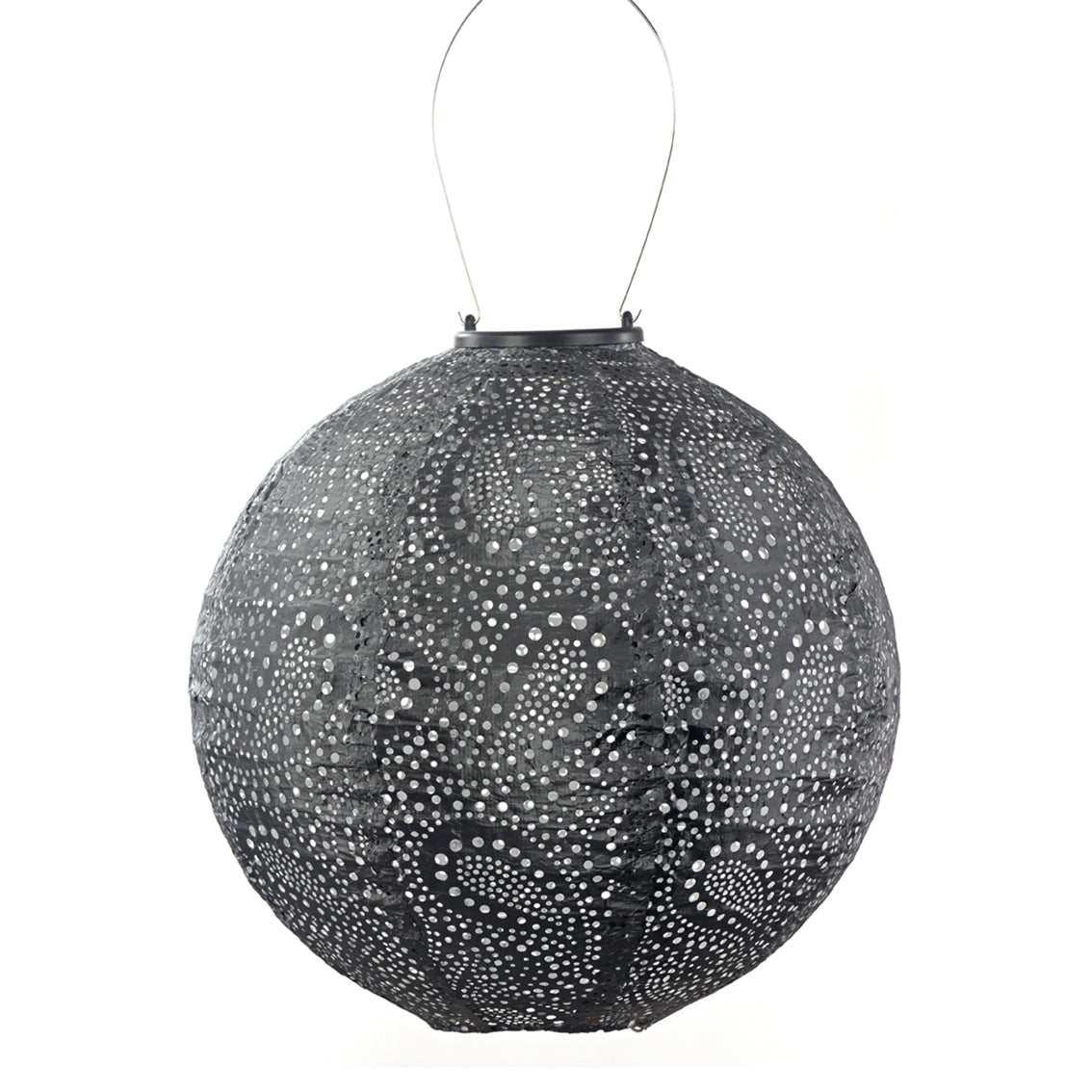 Solar Lampion Paisley Rond - 30 cm - Donker Grijs