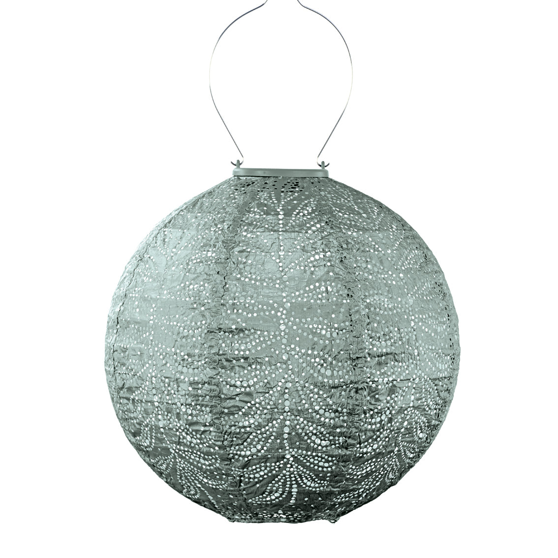 Solar Lampion Folia Rond - 30 cm - Sage Green