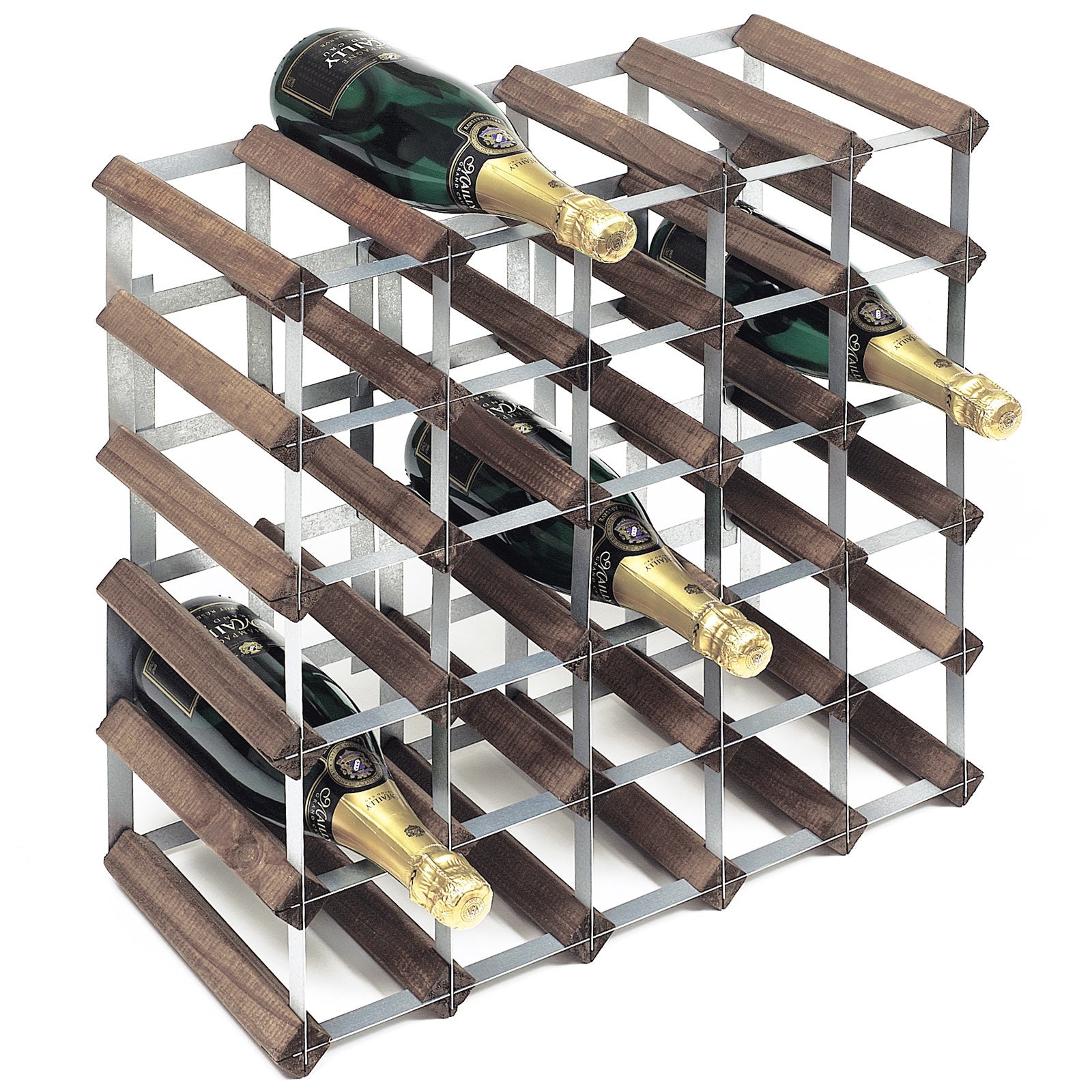 Wijnrek Verzinkt - Dark oak - 30 Bottle Self Assembly 5x5