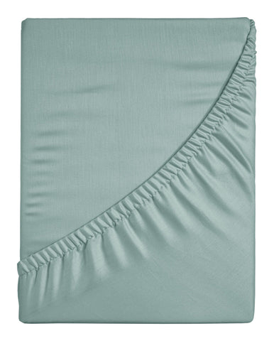 100% Katoen Satijnen Hoeslaken Mineral Mint